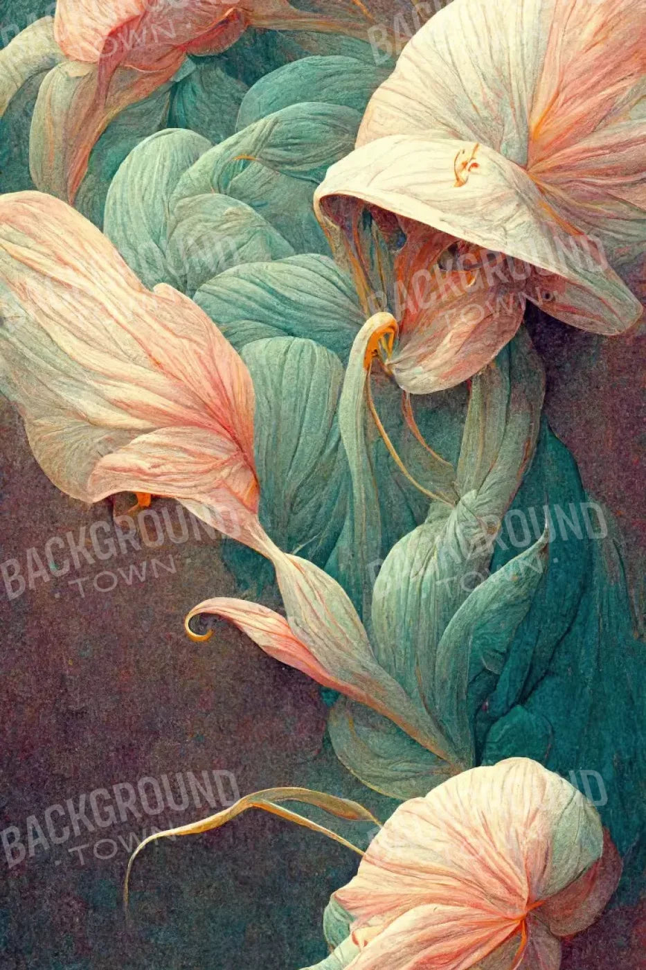 Lily Flowers 3 5X8 Ultracloth ( 60 X 96 Inch ) Backdrop