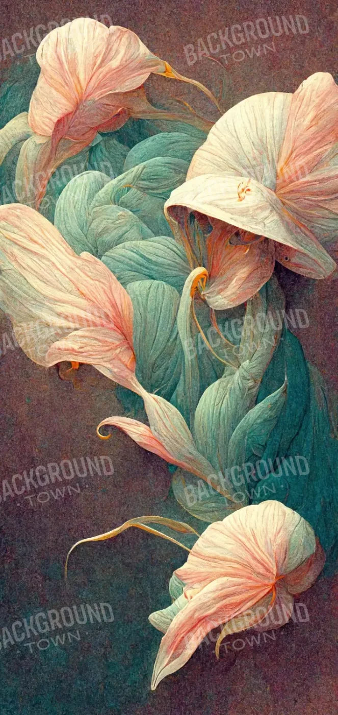 Lily Flowers 3 8X16 Ultracloth ( 96 X 192 Inch ) Backdrop