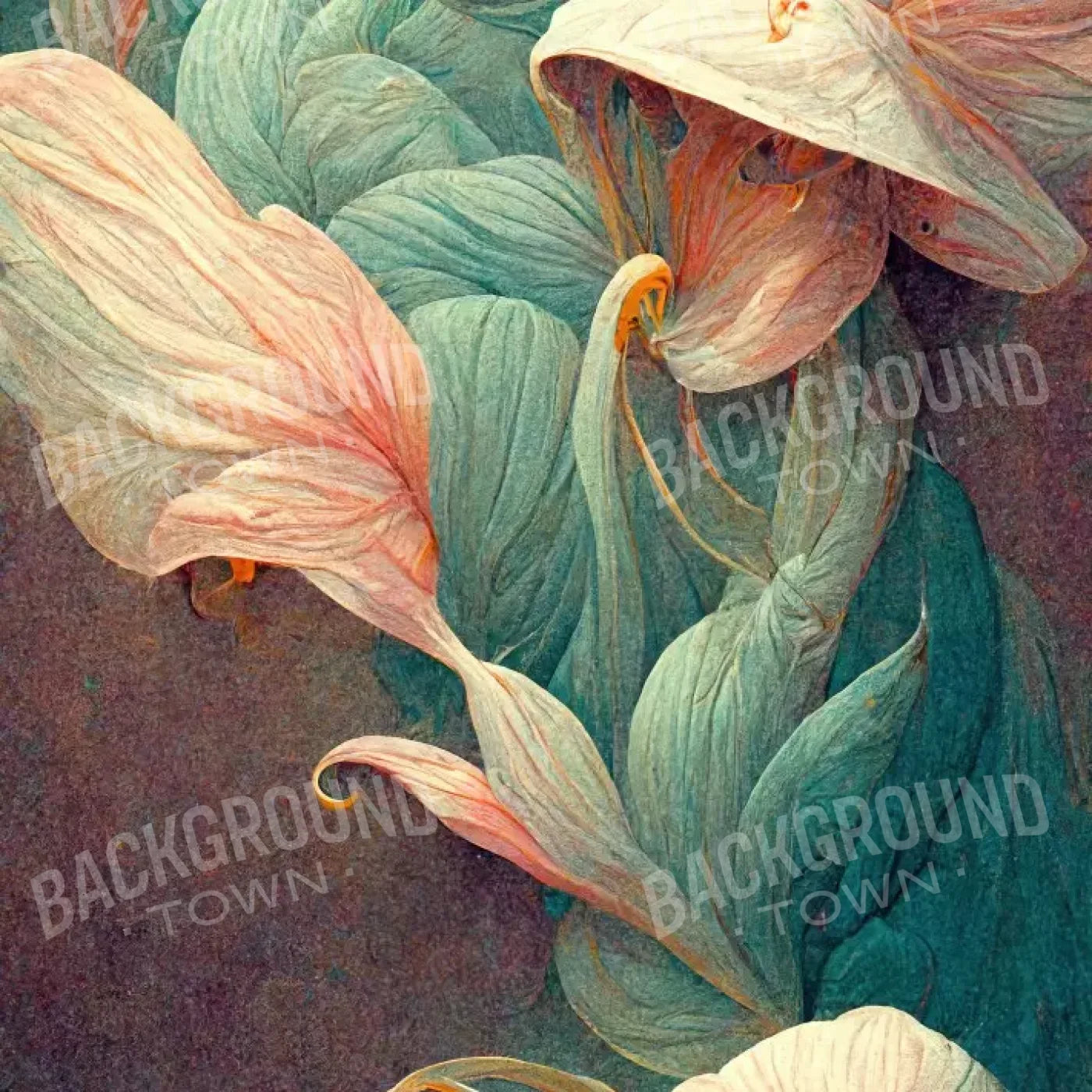 Lily Flowers 3 8X8 Fleece ( 96 X Inch ) Backdrop