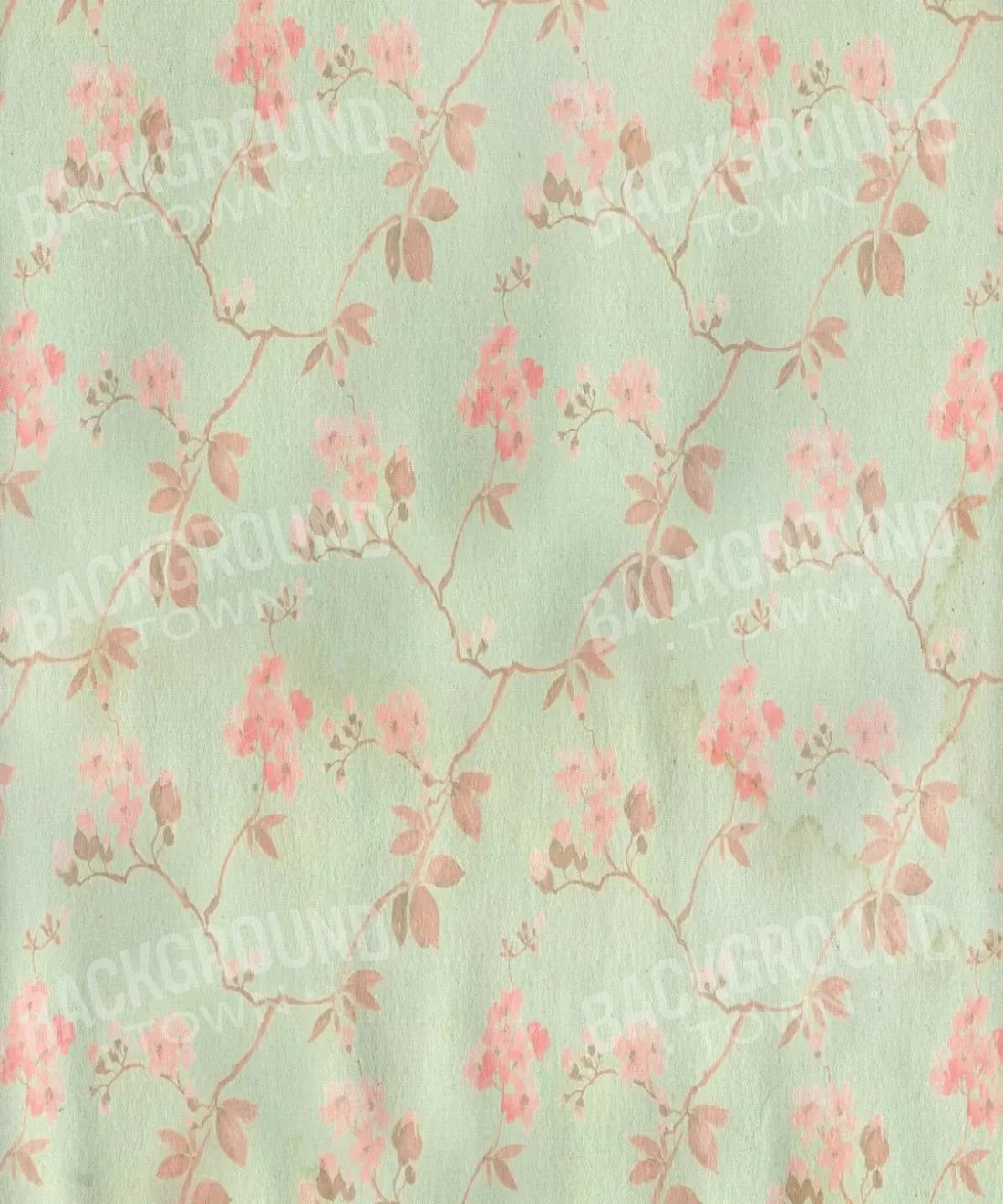 Green Floral Backdrop for Photography