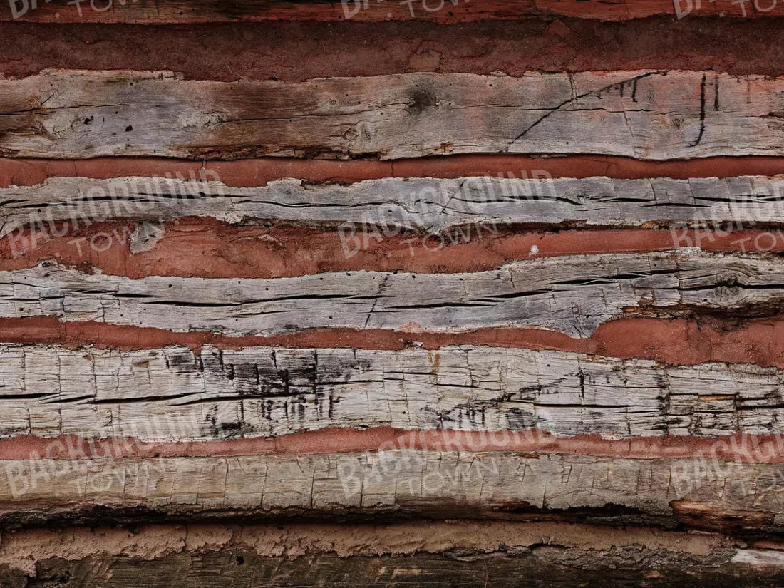 Log Cabin 68X5 Fleece ( 80 X 60 Inch ) Backdrop