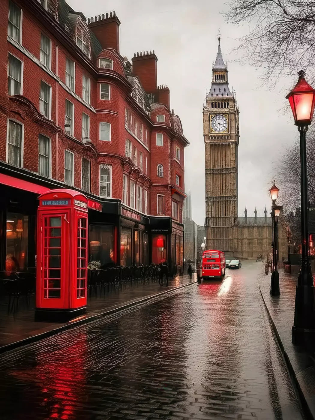 London Street 6’x8’ Fleece (72 x 96 inch) Backdrop