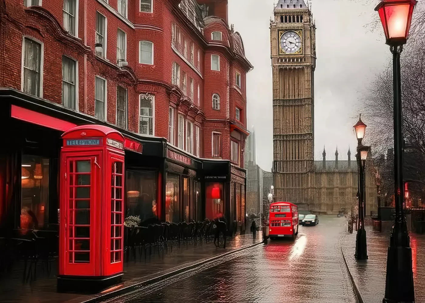 London Street 7’x5’ UltraCloth (84 x 60 inch) Backdrop