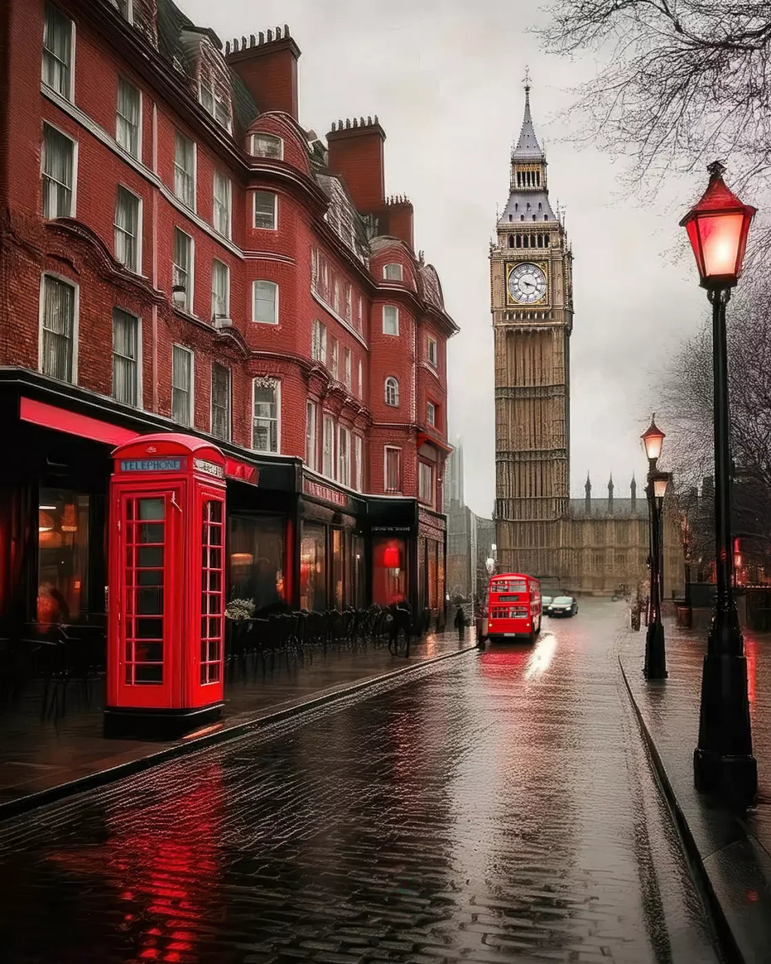 London Street 8’x10’ Fleece (96 x 120 inch) Backdrop