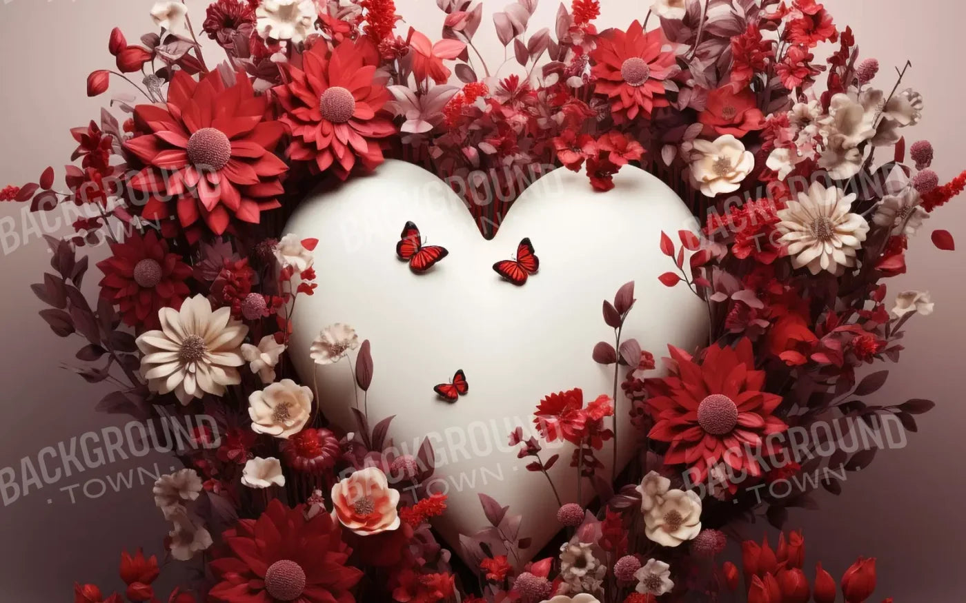 Love Heart Garden 8’X5’ Ultracloth (96 X 60 Inch) Backdrop