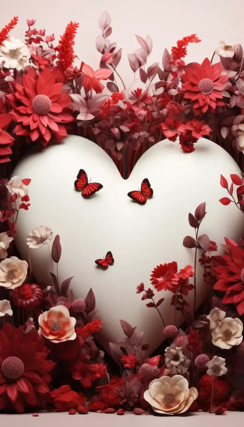 Love Heart Garden 8’X14’ Ultracloth (96 X 168 Inch) Backdrop