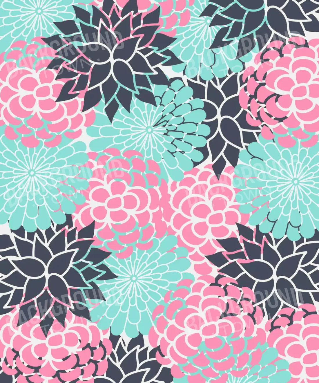 Pink Floral Backdrop for Photography