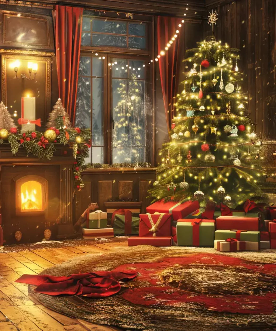 Magic Christmas Living 10’X12’ Ultracloth (120 X 144 Inch) Backdrop