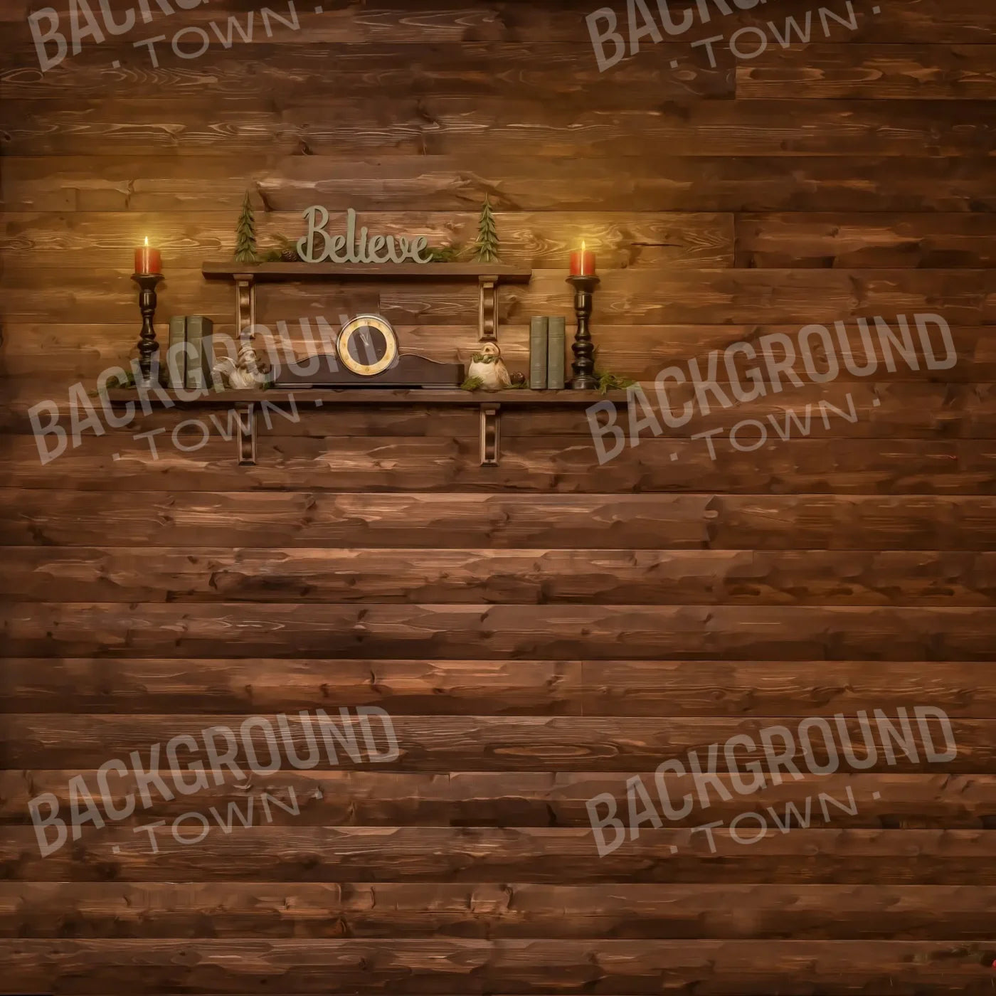 Brown Christmas Backdrop for Photography