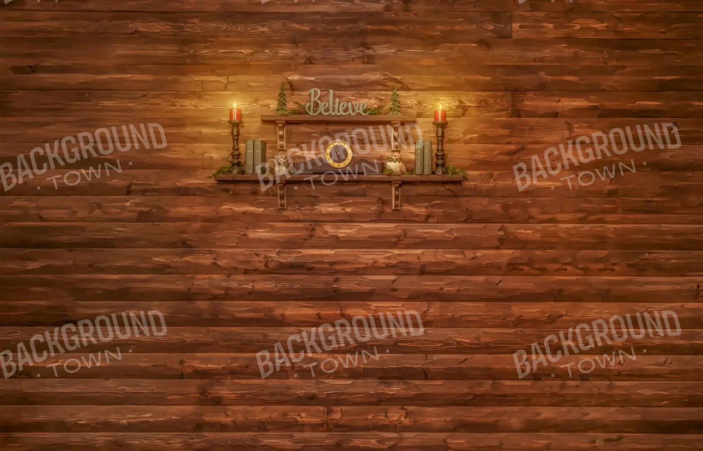 Magic of Santa Believe Wall Wide 14’x9’ UltraCloth (168 x 108 inch) Backdrop