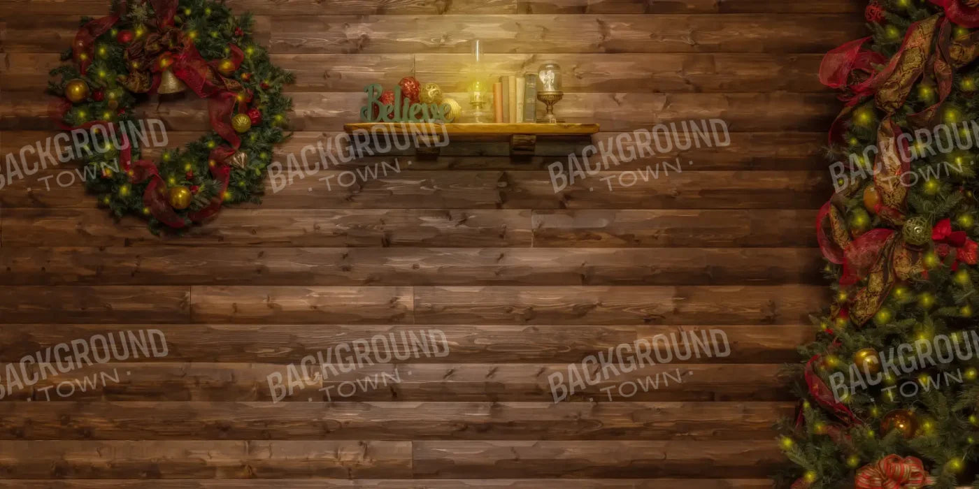 Magic of Santa Believe Wall Wide 16’x8’ UltraCloth (192 x 96 inch) Backdrop