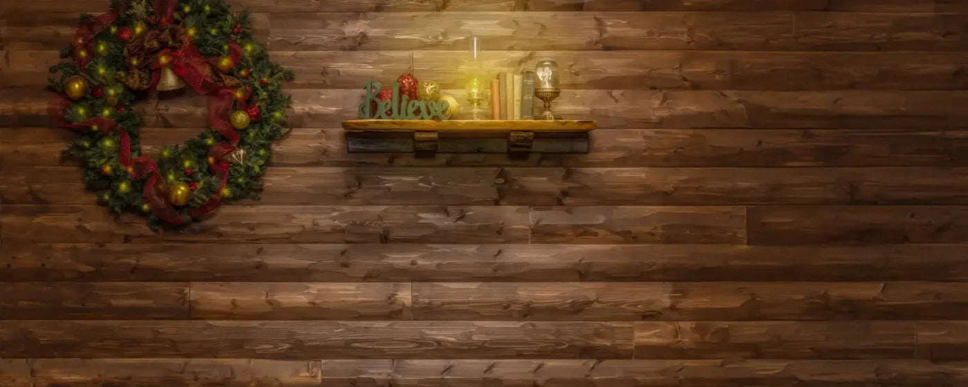 Magic of Santa Believe Wall Wreath Backdrop