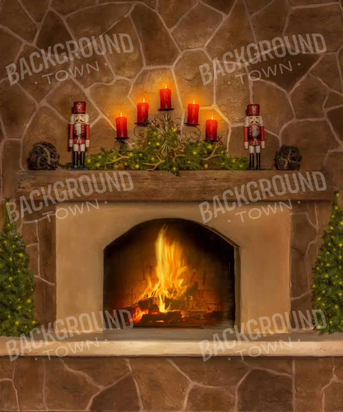 Beige Christmas Backdrop for Photography