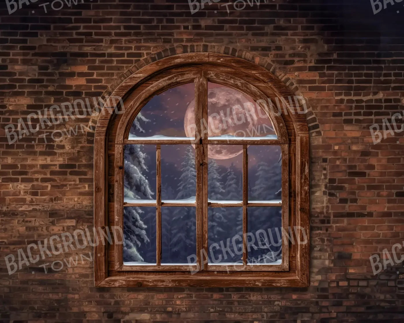 Magic of Santa Window No Santa 10’x8’ Fleece (120 x 96 inch) Backdrop