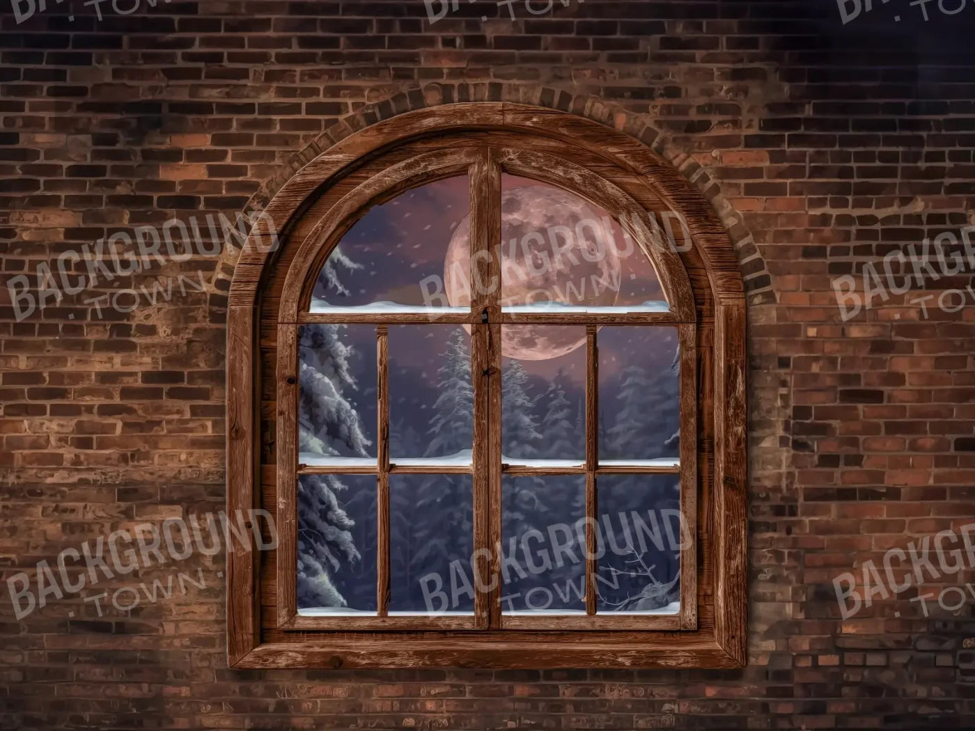 Magic of Santa Window No Santa 8’x6’ UltraCloth (96 x 72 inch) Backdrop