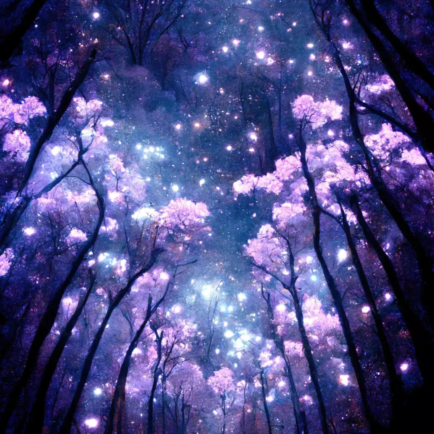 Magical Forest Night 10X10 Ultracloth ( 120 X Inch ) Backdrop