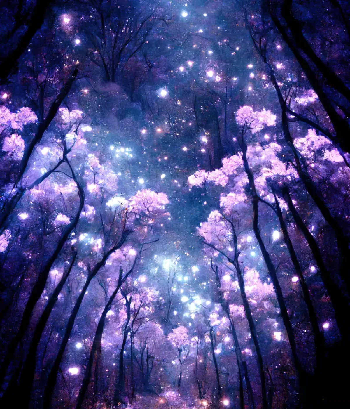 Magical Forest Night 10X12 Ultracloth ( 120 X 144 Inch ) Backdrop