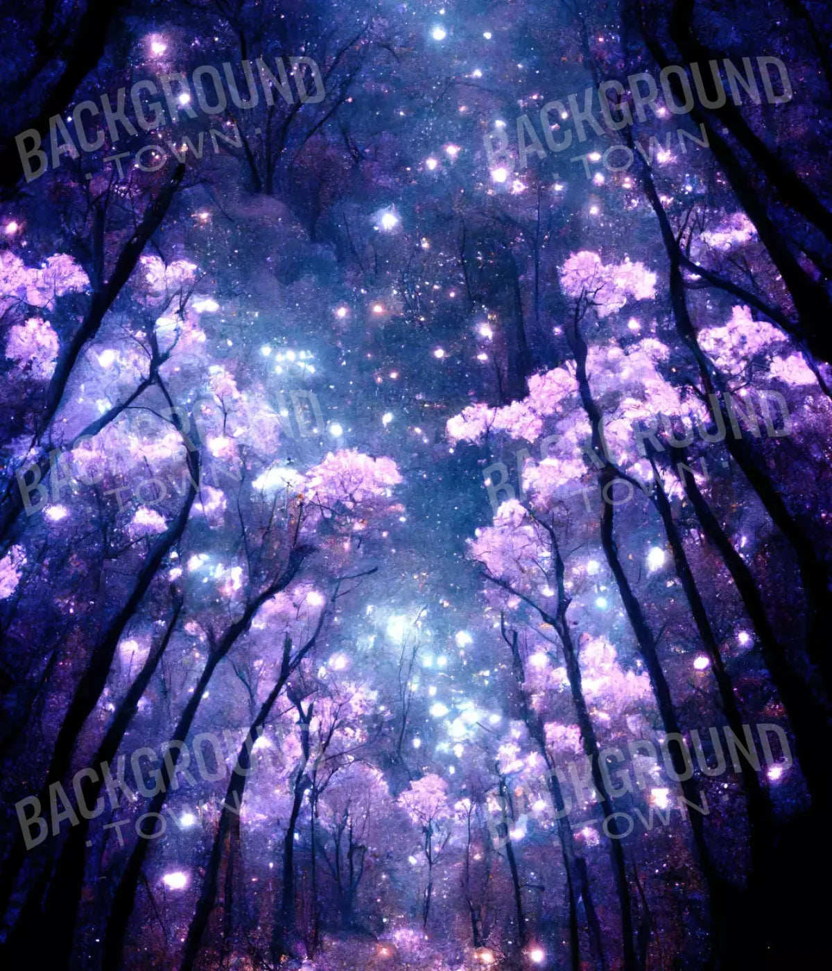 Magical Forest Night 10X12 Ultracloth ( 120 X 144 Inch ) Backdrop