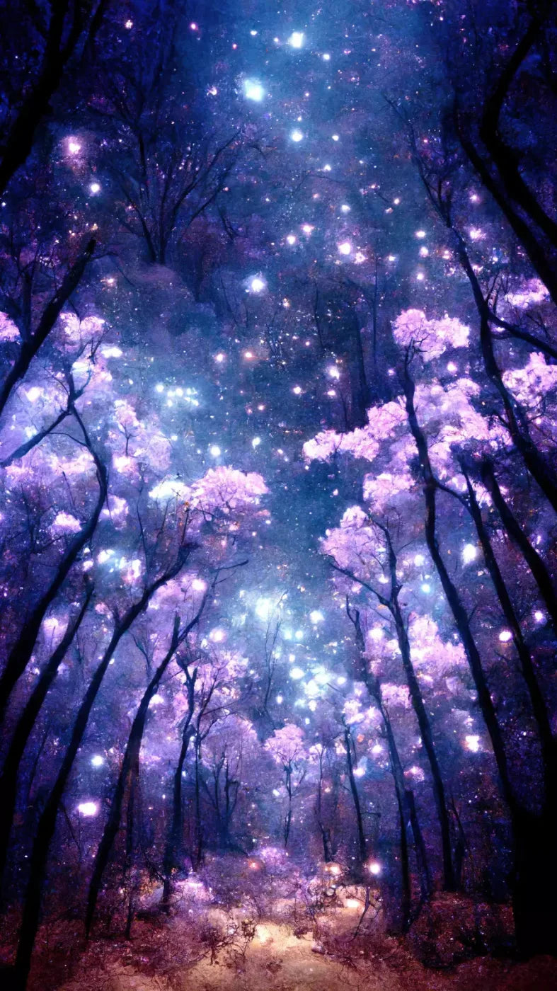 Magical Forest Night 8X14 Ultracloth ( 96 X 168 Inch ) Backdrop