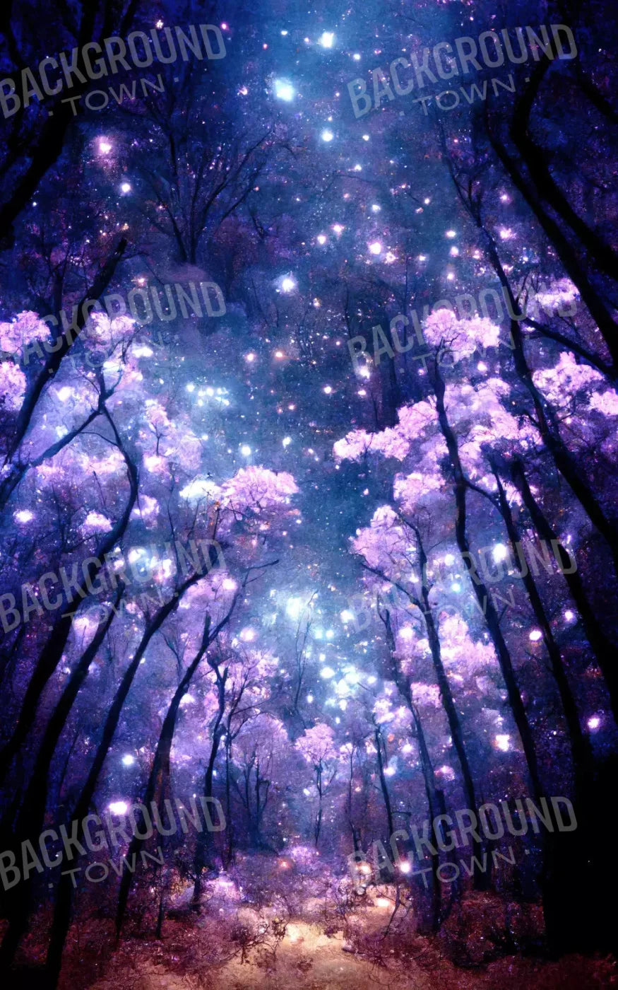 Magical Forest Night 9X14 Ultracloth ( 108 X 168 Inch ) Backdrop