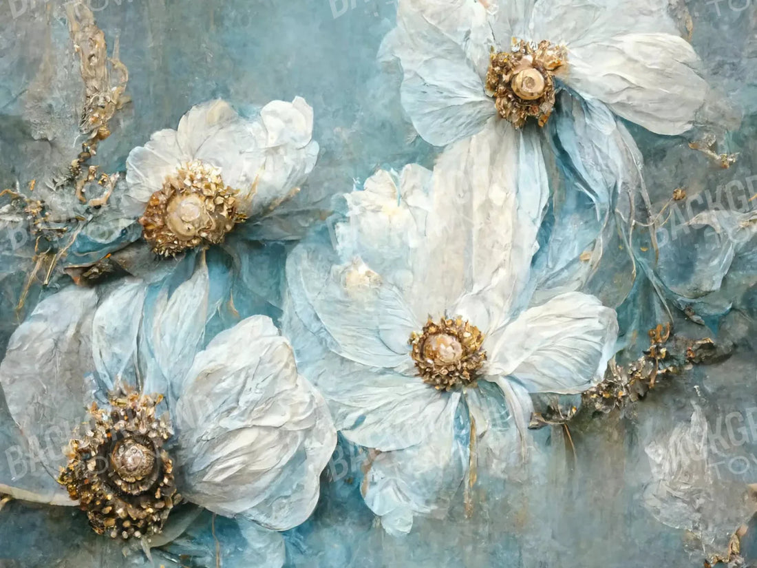 Magnolia Blues 68X5 Fleece ( 80 X 60 Inch ) Backdrop