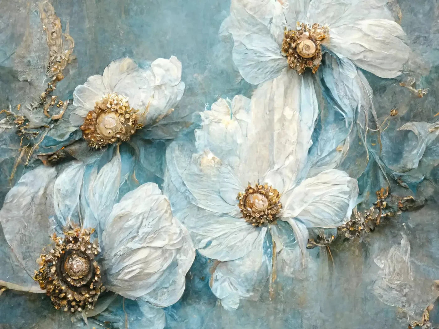 Magnolia Blues 68X5 Fleece ( 80 X 60 Inch ) Backdrop