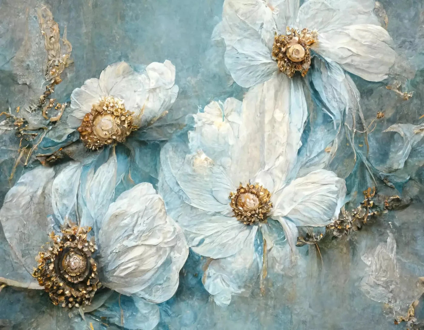 Magnolia Blues 8X6 Fleece ( 96 X 72 Inch ) Backdrop