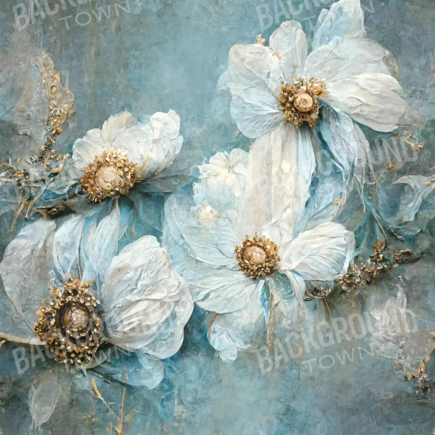 Magnolia Blues 8X8 Fleece ( 96 X Inch ) Backdrop