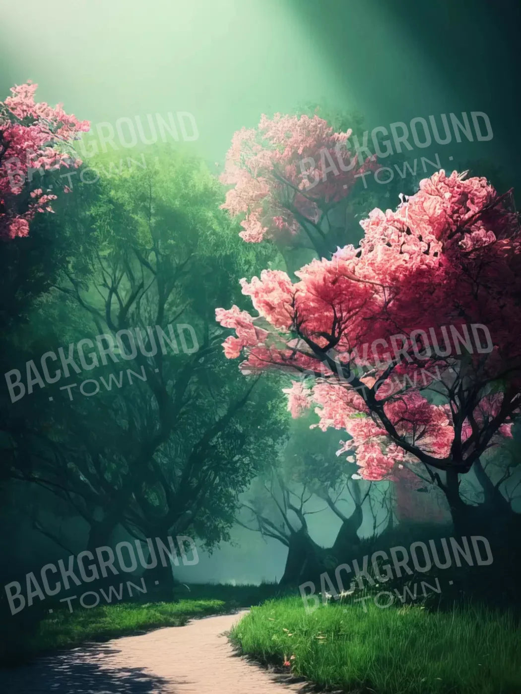 Magnolia Path 5X68 Fleece ( 60 X 80 Inch ) Backdrop