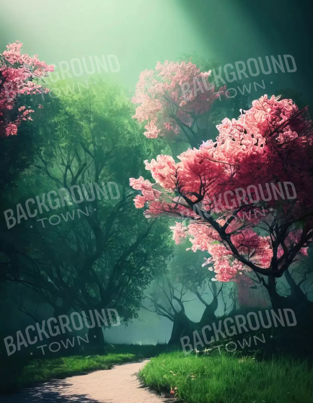 Magnolia Path 6X8 Fleece ( 72 X 96 Inch ) Backdrop