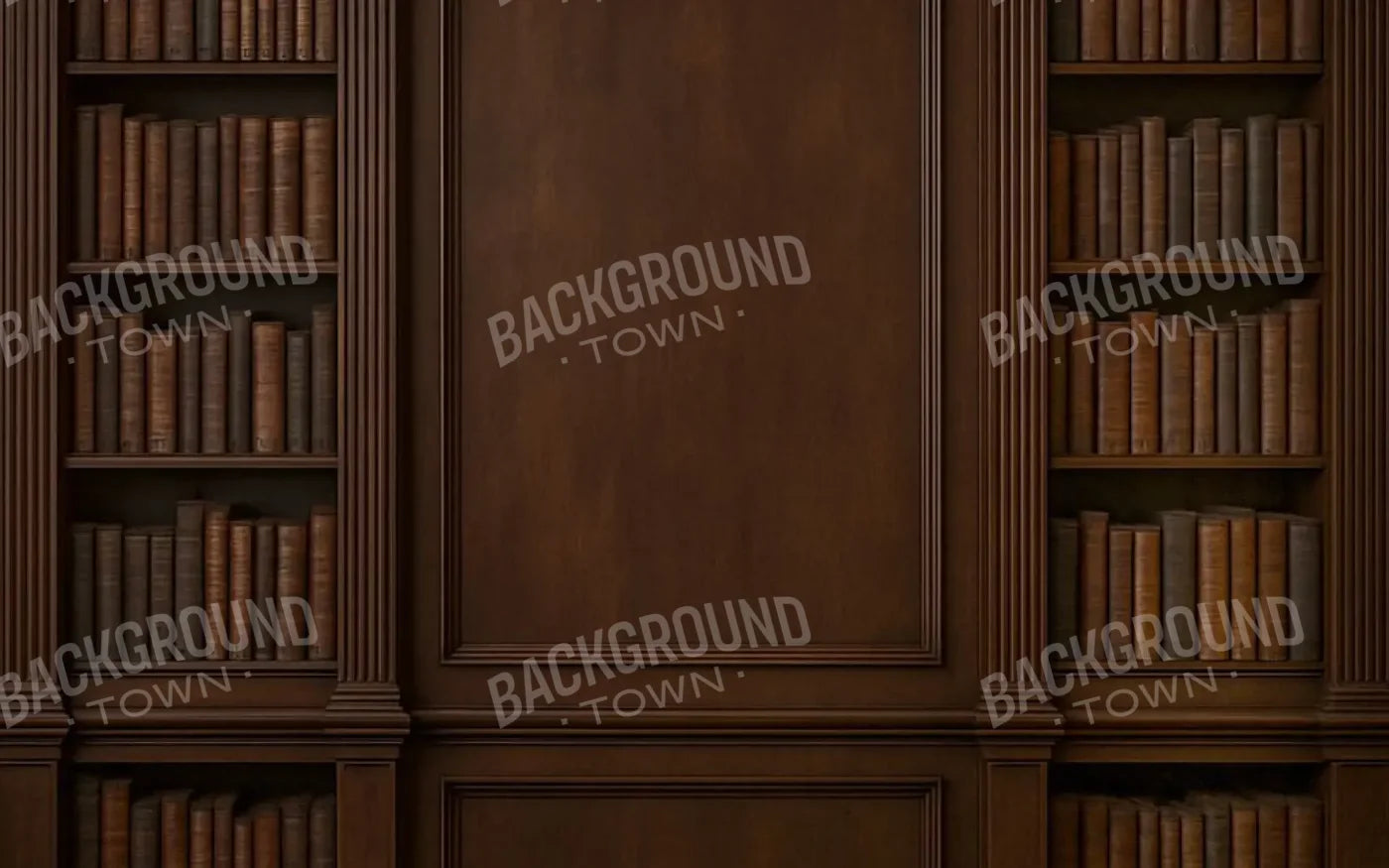 Mahogany Library Wall 16’x10’ UltraCloth (192 x 120 inch) Backdrop
