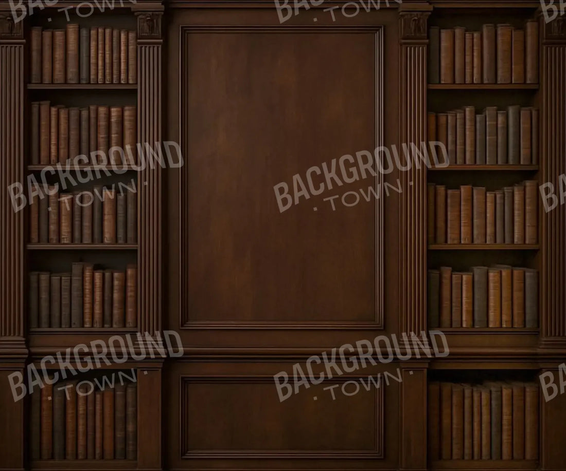 Mahogany Library Wall 5’x4’2 Fleece (60 x 50 inch) Backdrop