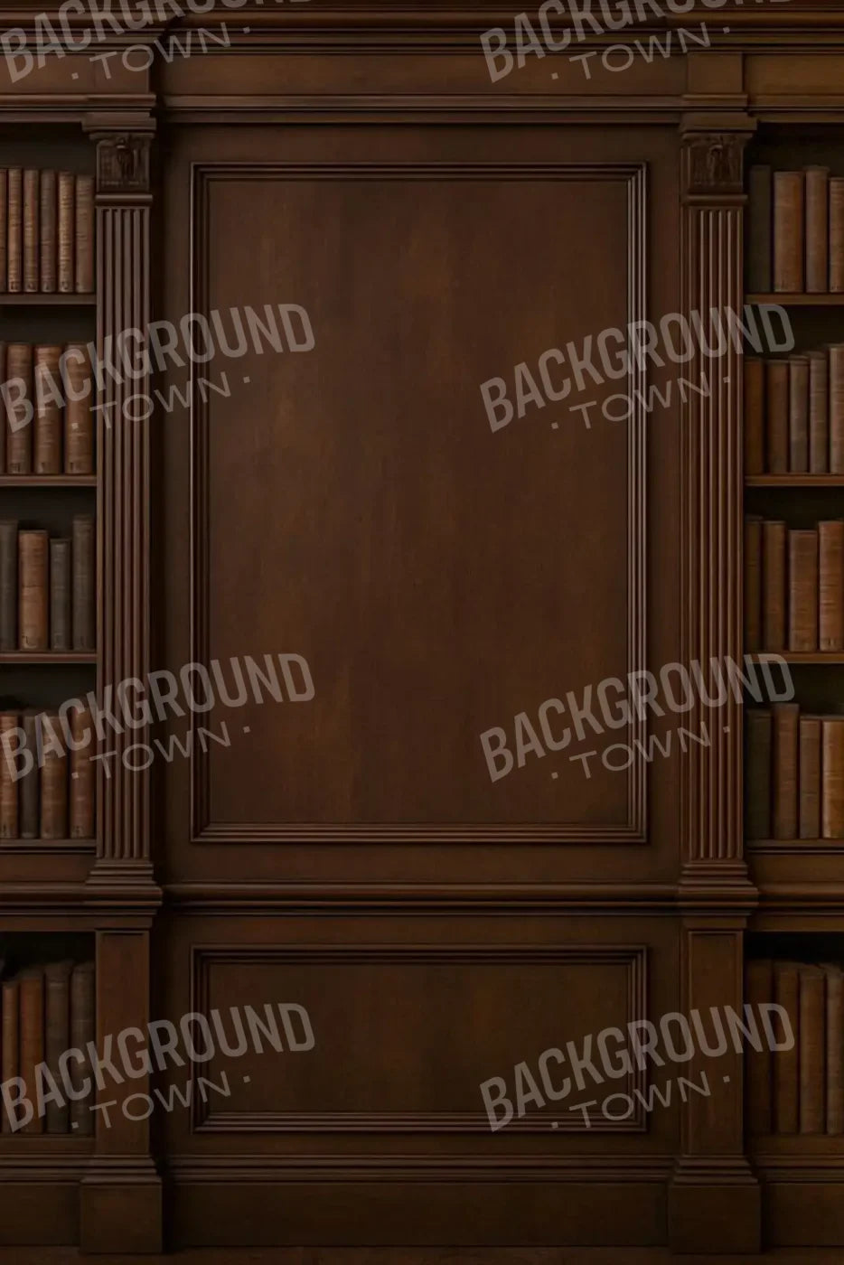 Mahogany Library Wall 8’x12’ UltraCloth (96 x 144 inch) Backdrop