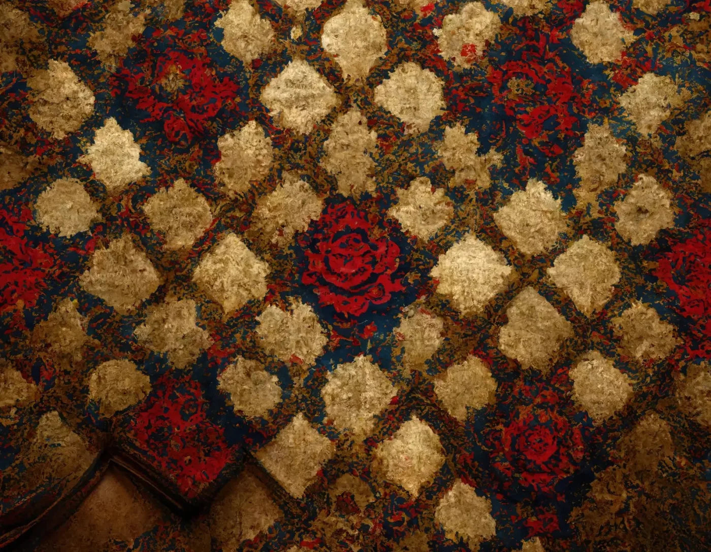 Mansion Corridor 8X6 Fleece ( 96 X 72 Inch ) Backdrop
