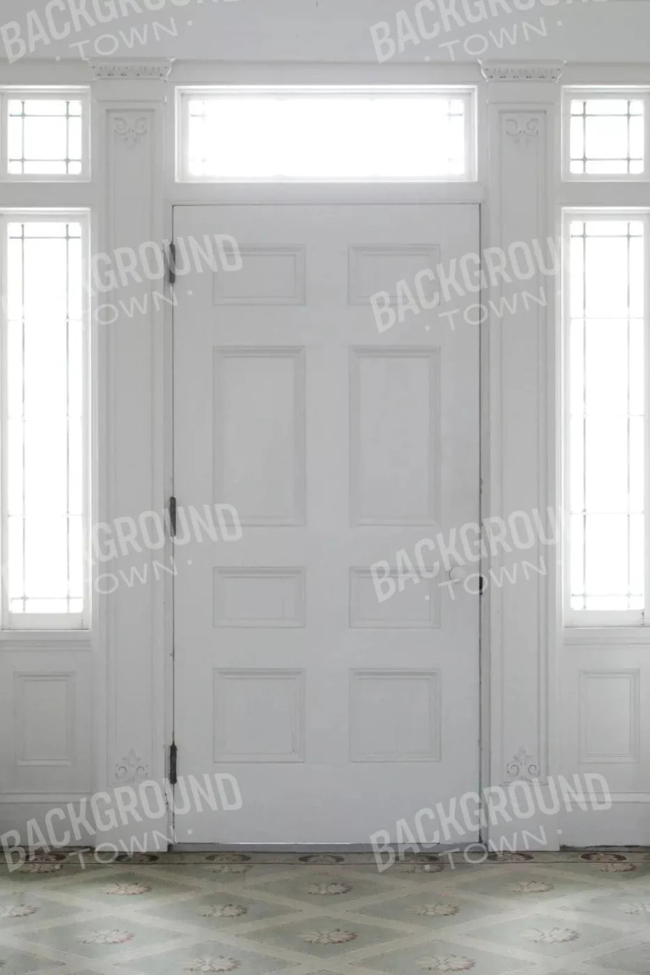 Mansion Door 5X8 Ultracloth ( 60 X 96 Inch ) Backdrop