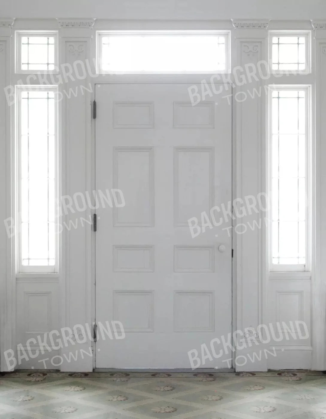 Mansion Door 6X8 Fleece ( 72 X 96 Inch ) Backdrop