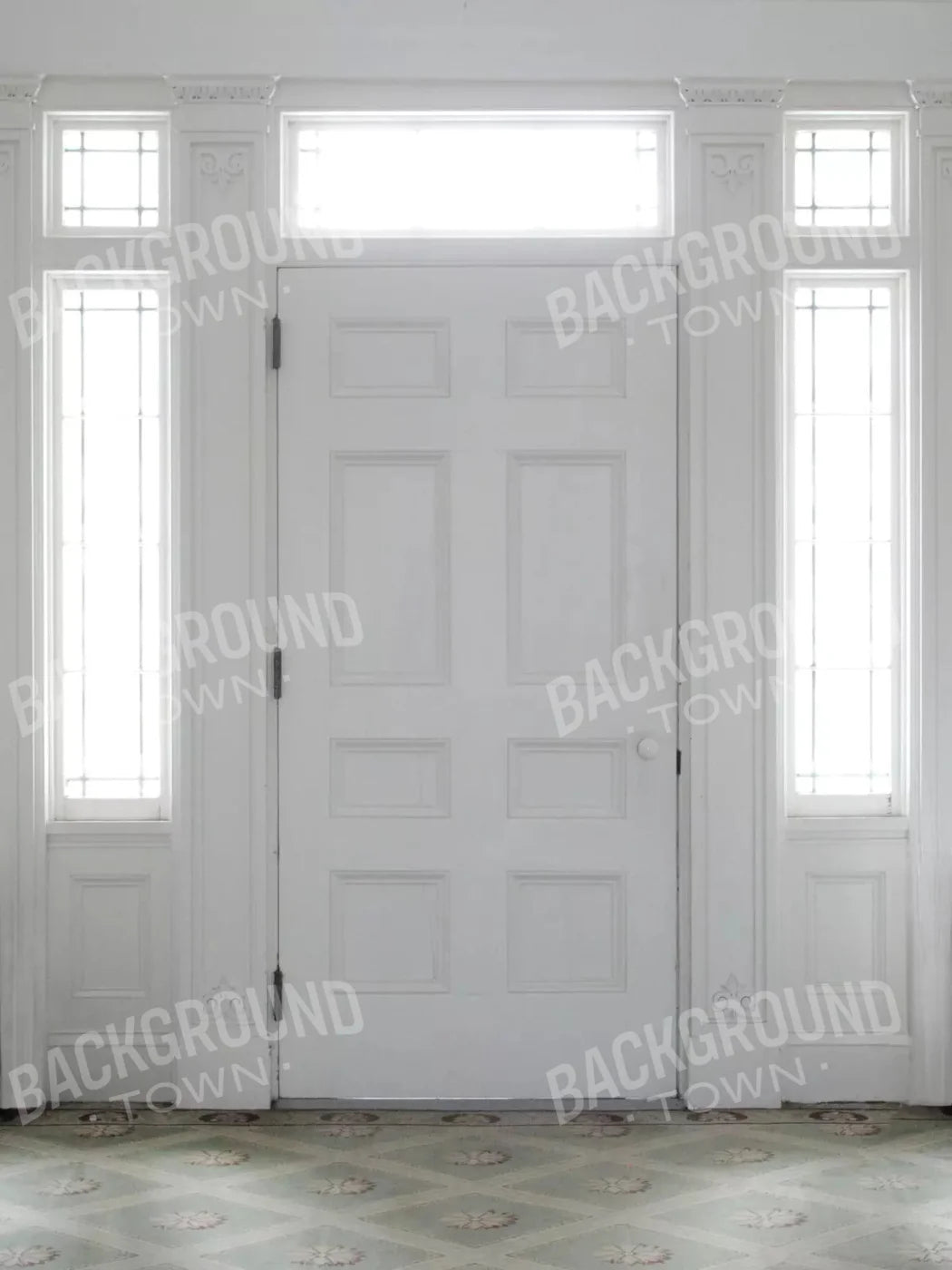Mansion Door 8X10 Fleece ( 96 X 120 Inch ) Backdrop