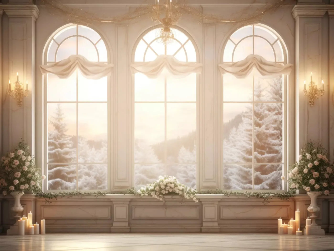 Mansionwindows 6’8X5’ Fleece (80 X 60 Inch) Backdrop