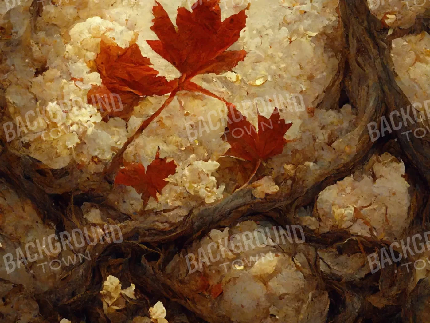 Maple Branches 6’8X5’ Fleece (80 X 60 Inch) Backdrop
