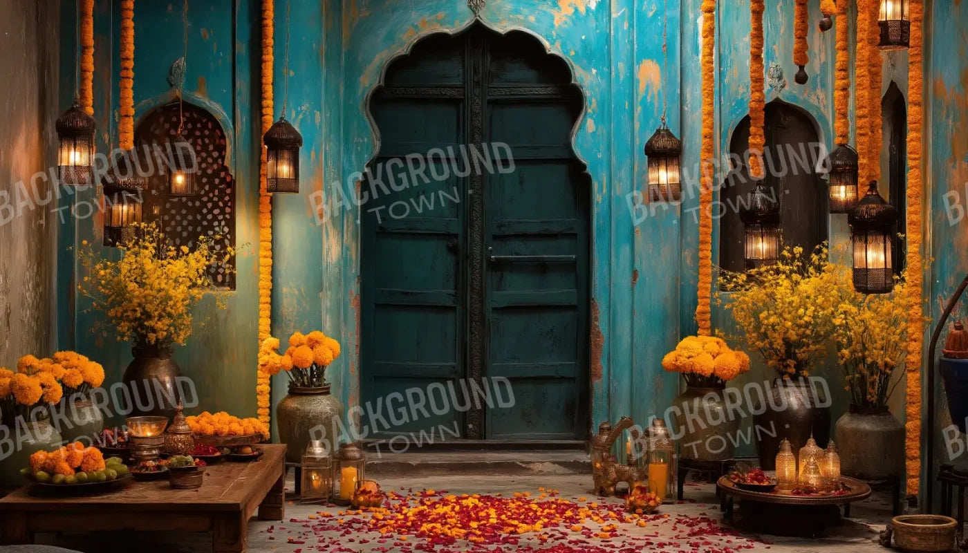Marigold Courtyard 14’x8’ UltraCloth (168 x 96 inch) Backdrop