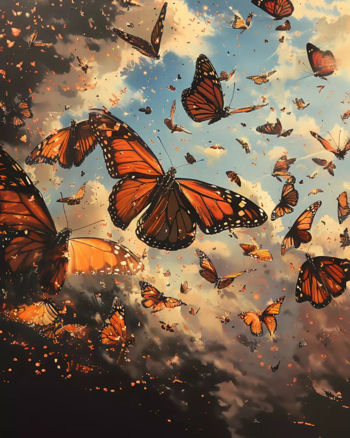Mariposas 8’X10’ Fleece (96 X 120 Inch) Backdrop