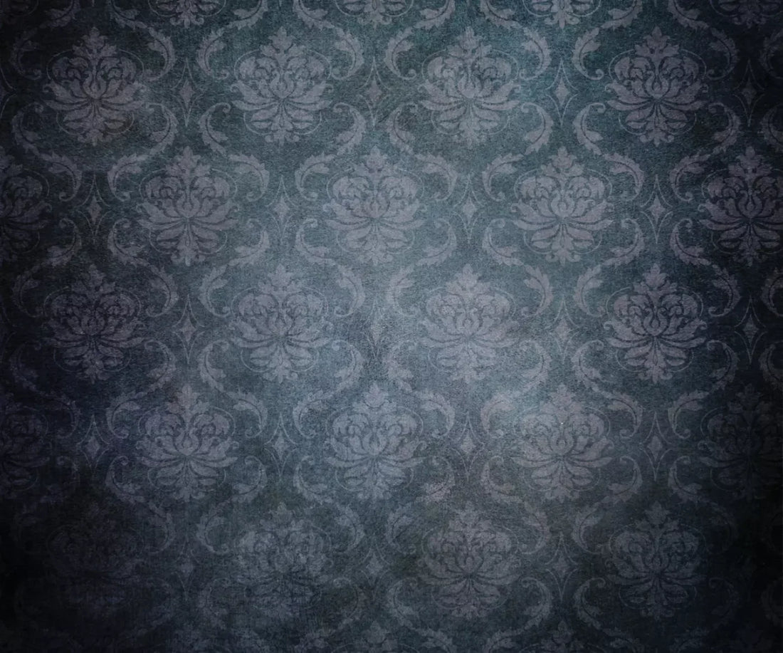 Midnight Damask 5X42 Fleece ( 60 X 50 Inch ) Backdrop