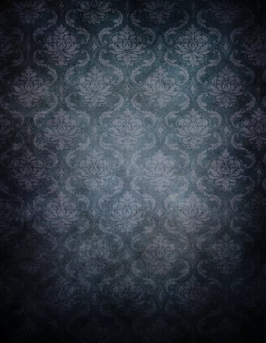 Midnight Damask 6X8 Fleece ( 72 X 96 Inch ) Backdrop