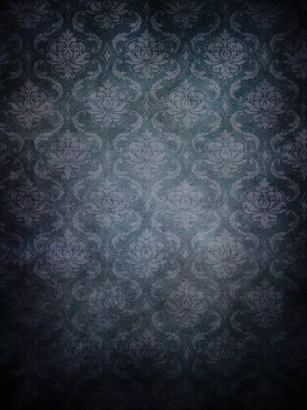 Midnight Damask 8X10 Fleece ( 96 X 120 Inch ) Backdrop