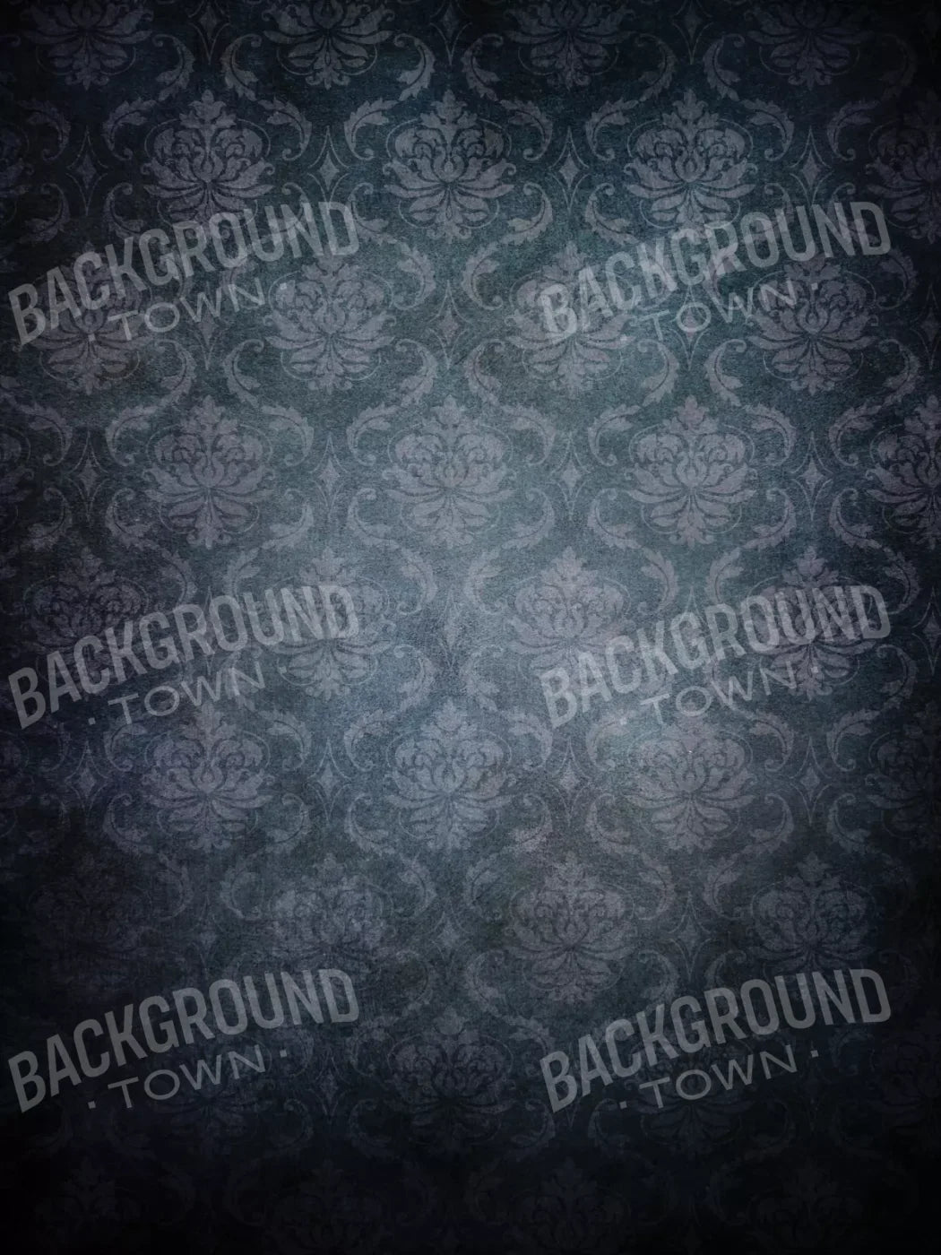 Midnight Damask 8X10 Fleece ( 96 X 120 Inch ) Backdrop