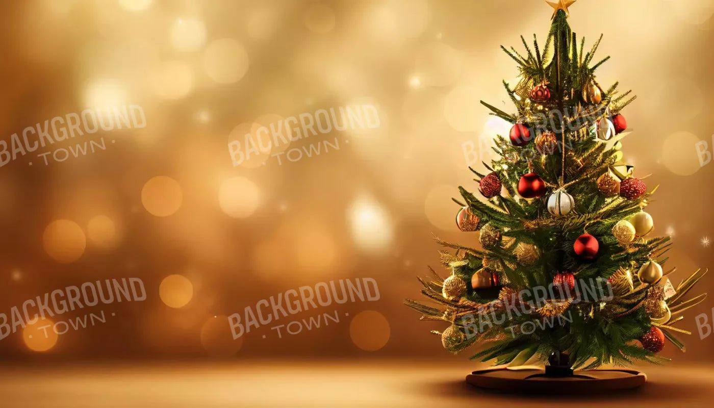 Mini Christmas Tree Ii 14’X8’ Ultracloth (168 X 96 Inch) Backdrop