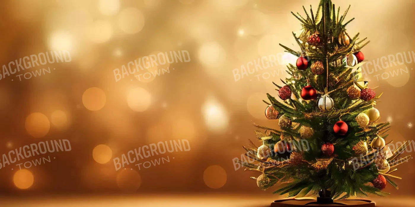 Mini Christmas Tree Ii 16’X8’ Ultracloth (192 X 96 Inch) Backdrop