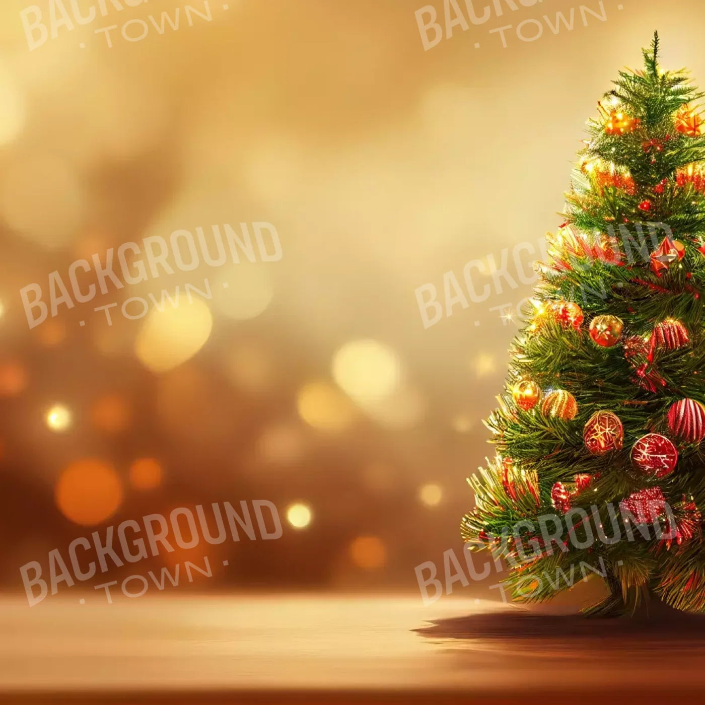 Mini Christmas Tree I 8’X8’ Fleece (96 X Inch) Backdrop