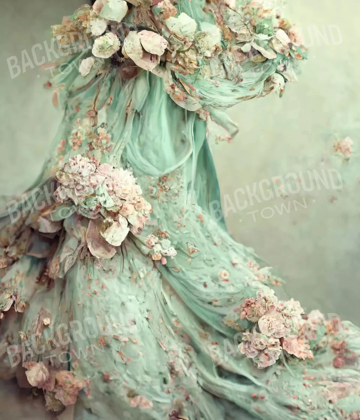 Mint Train 10X12 Ultracloth ( 120 X 144 Inch ) Backdrop