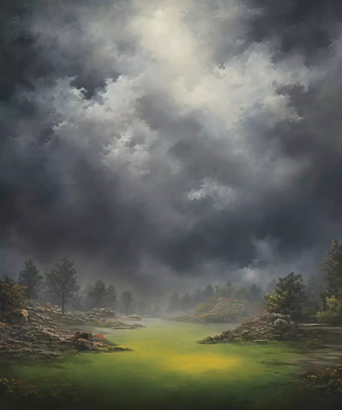 Misty Autumn Valley 10’X12’ Ultracloth (120 X 144 Inch) Backdrop